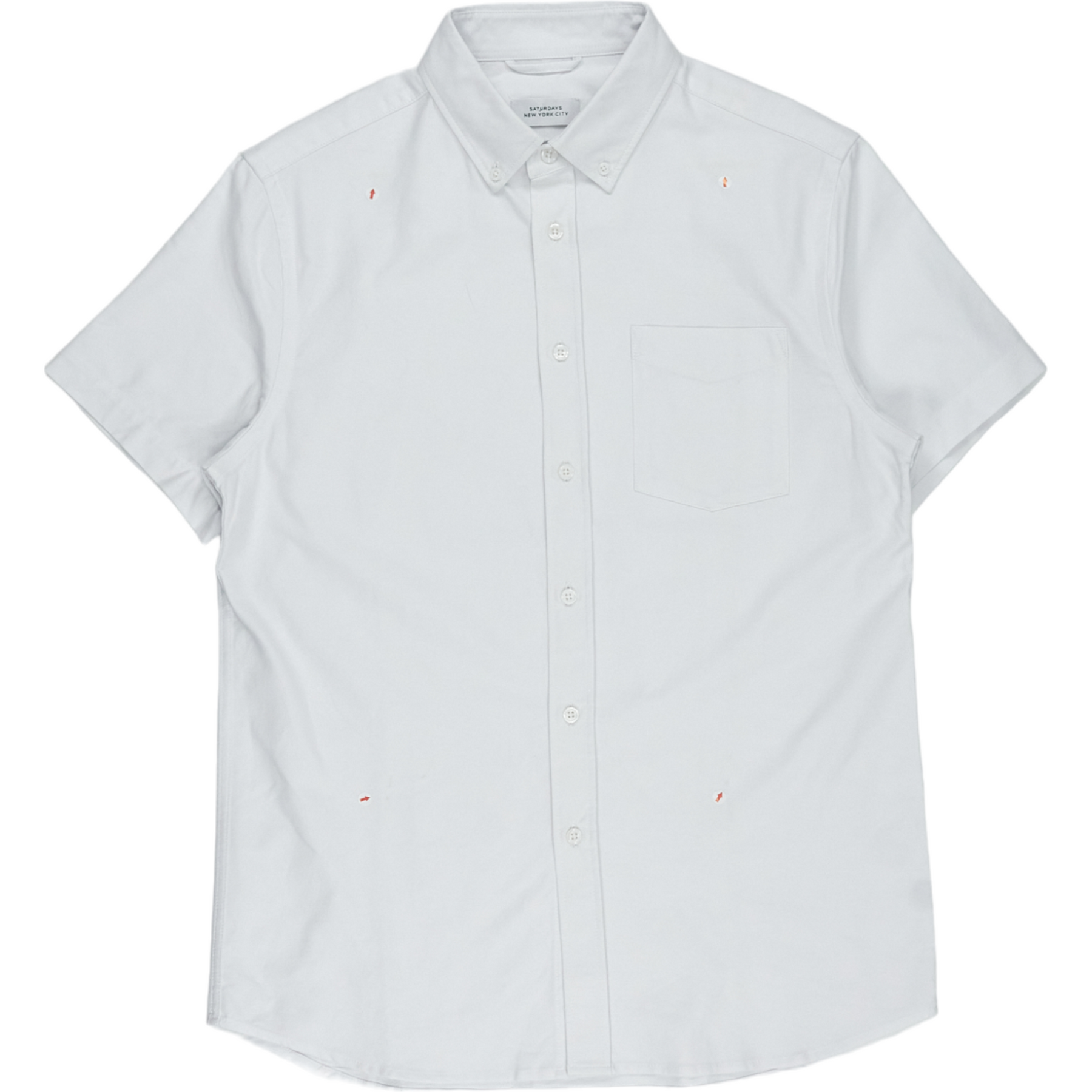 Saturdays White Short Sleeve Shirt