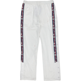 Champion White Reverse Weave Popper Taped Track Pant