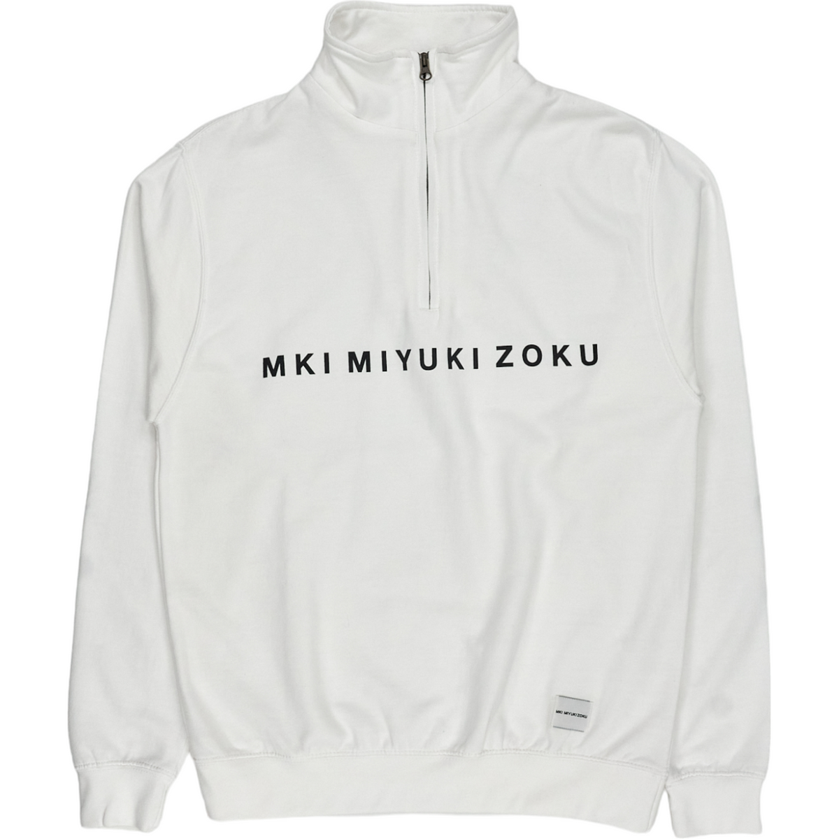 MKI White 1/4 Zip Logo Sweatshirt Shop from Crisis Online