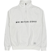 MKI White 1/4 Zip Logo Sweatshirt