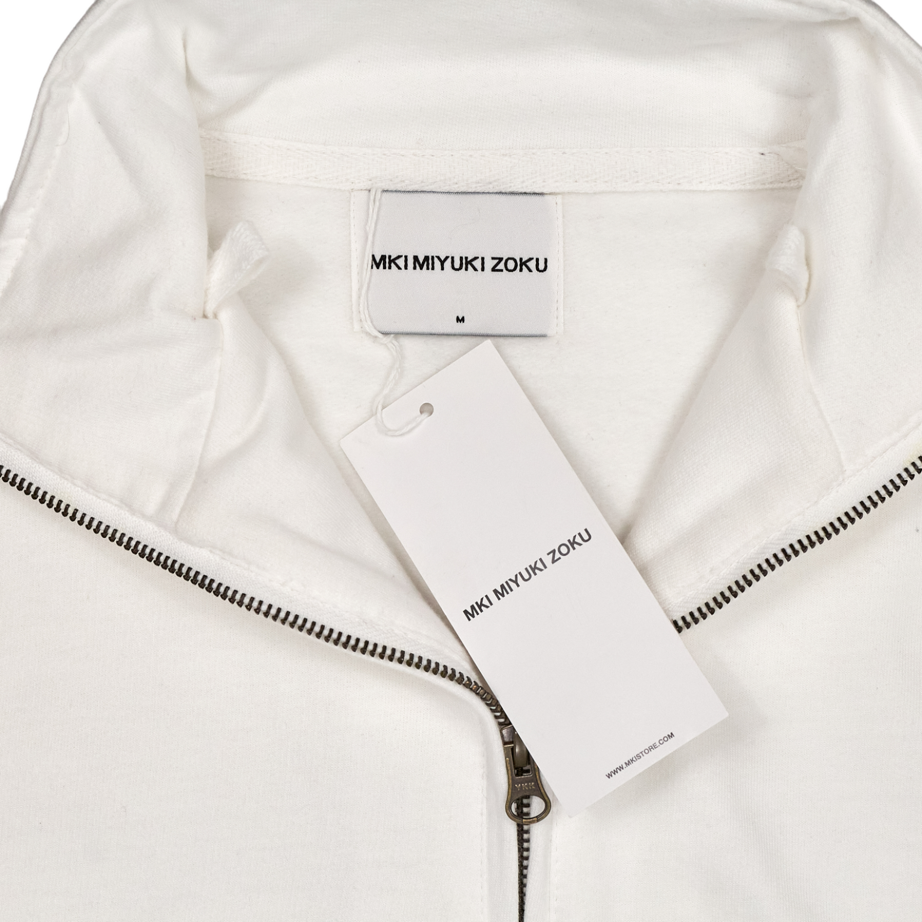 MKI White 1/4 Zip Logo Sweatshirt