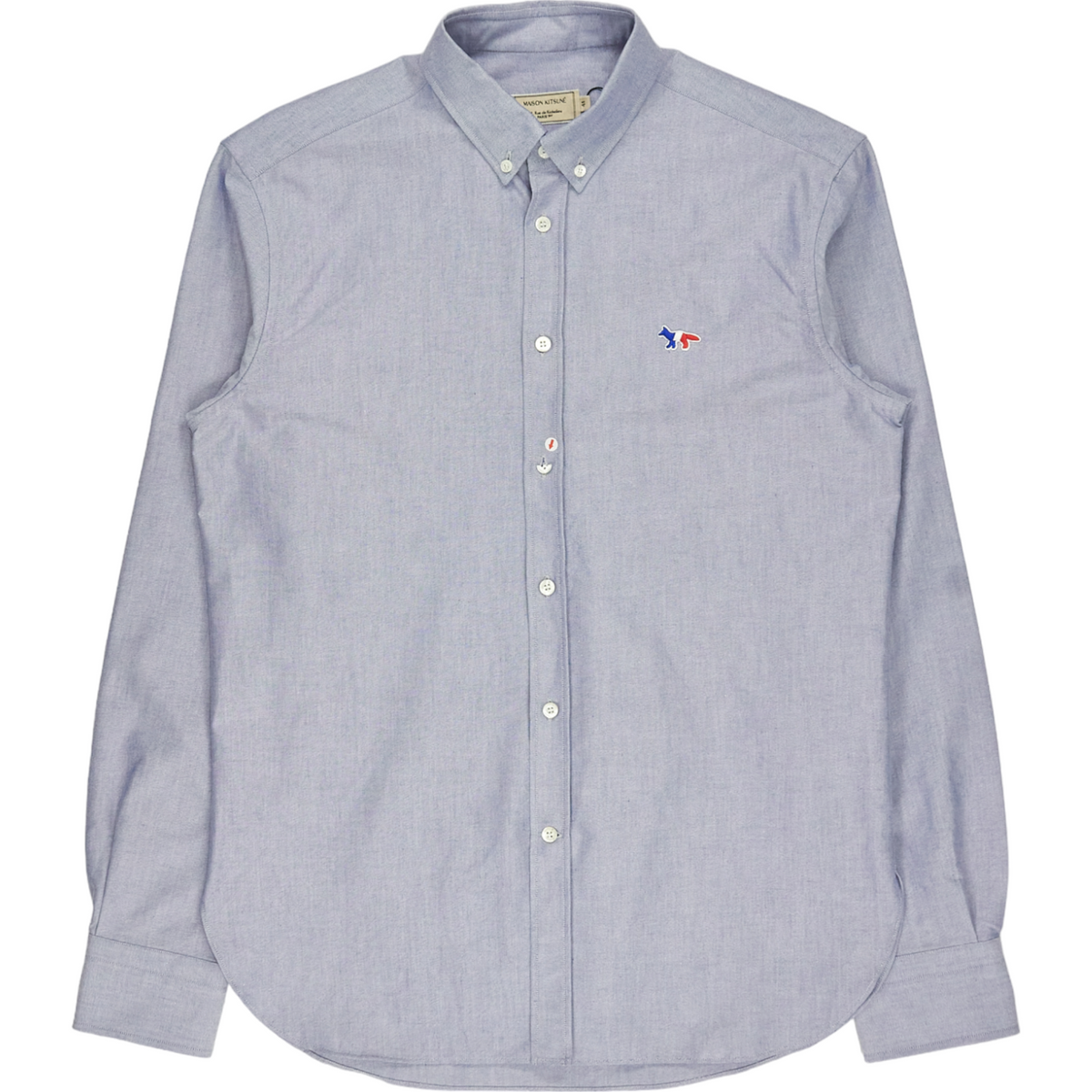 Maison Kitsune Blue Button Down Classic Oxford Shirt