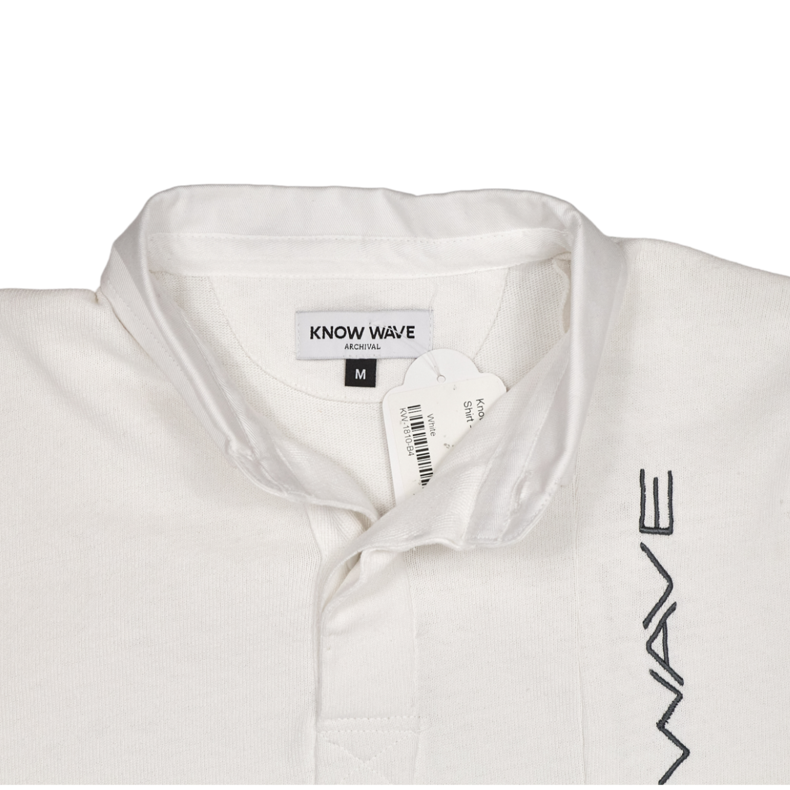 Know Wave White Stretch Rugby Shirt