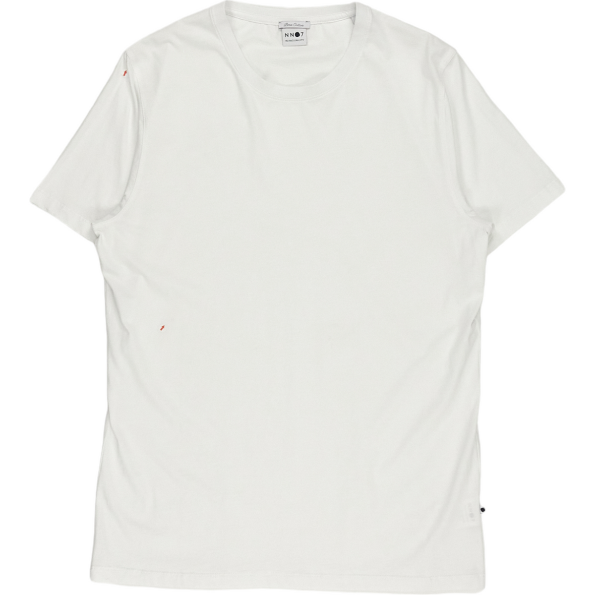 NNO7 White Pima Cotton Crew Tee