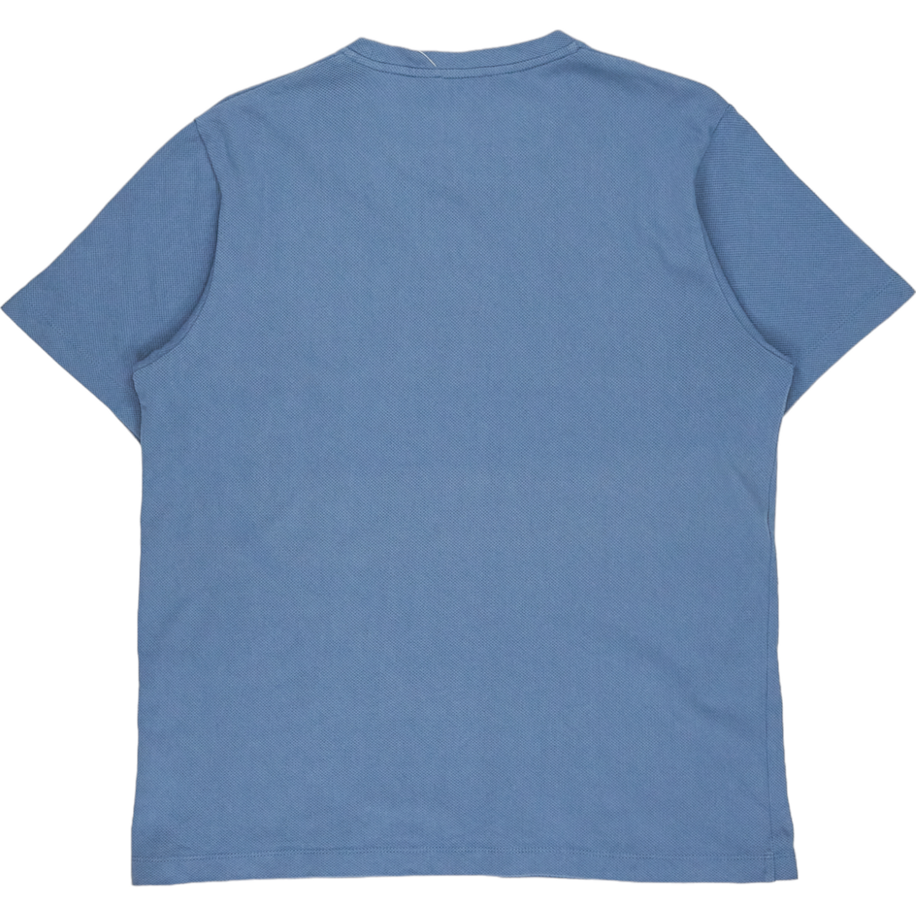 Sunspel Blue Pique Crew Neck Tee