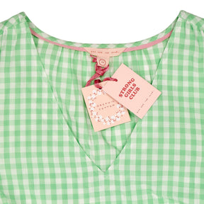 Strong Girls Club Green Gingham Midi Dress