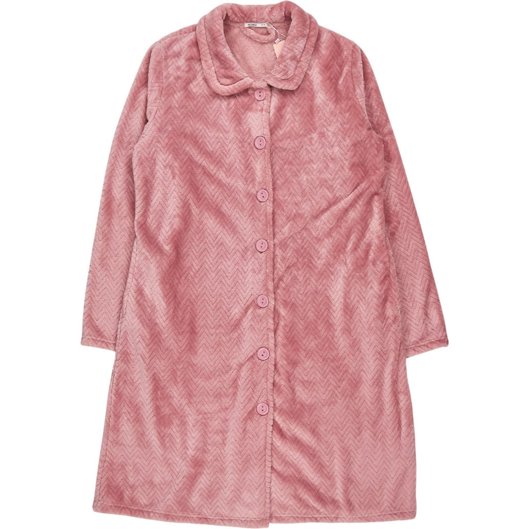Promise Pink Jacquard Button-Down Robe