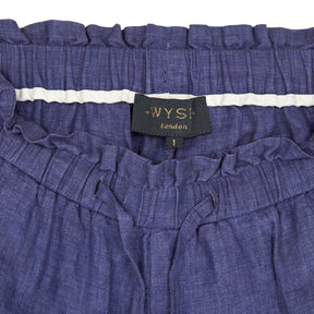 Wyse Blue Scallop Edged Shorts