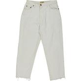 Wyse White Denim Raw Edge Jeans