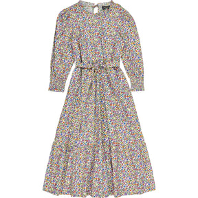 Wyse Cream/Floral Puff Sleeve Dress