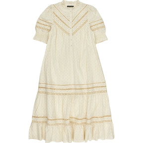 Wyse Cream Broderie/Lace Dress