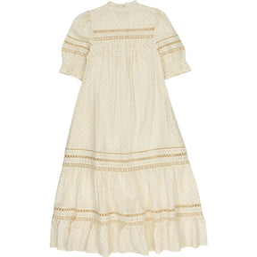 Wyse Cream Broderie/Lace Dress