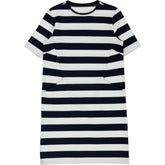 Wyse Black/White Stripe Jersey Dress