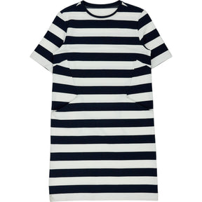 Wyse Black/White Stripe Jersey Dress