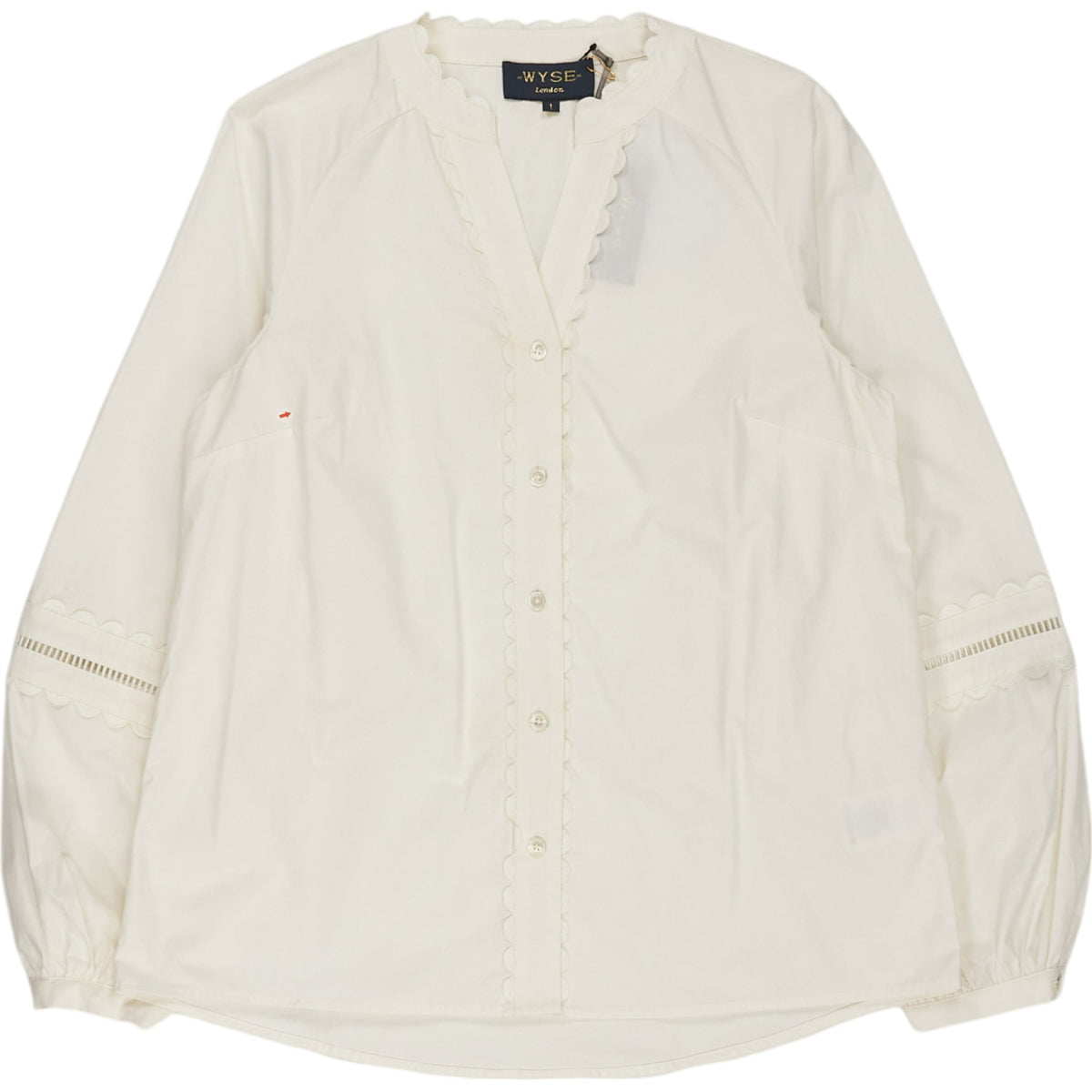 Wyse Ivory Tilda Ric Rac Shirt