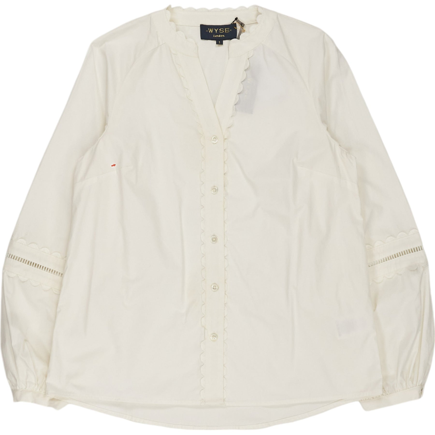 Wyse Ivory Tilda Ric Rac Shirt