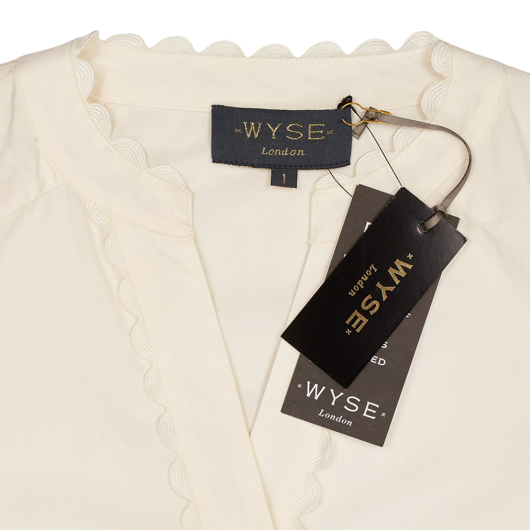 Wyse Ivory Tilda Ric Rac Shirt