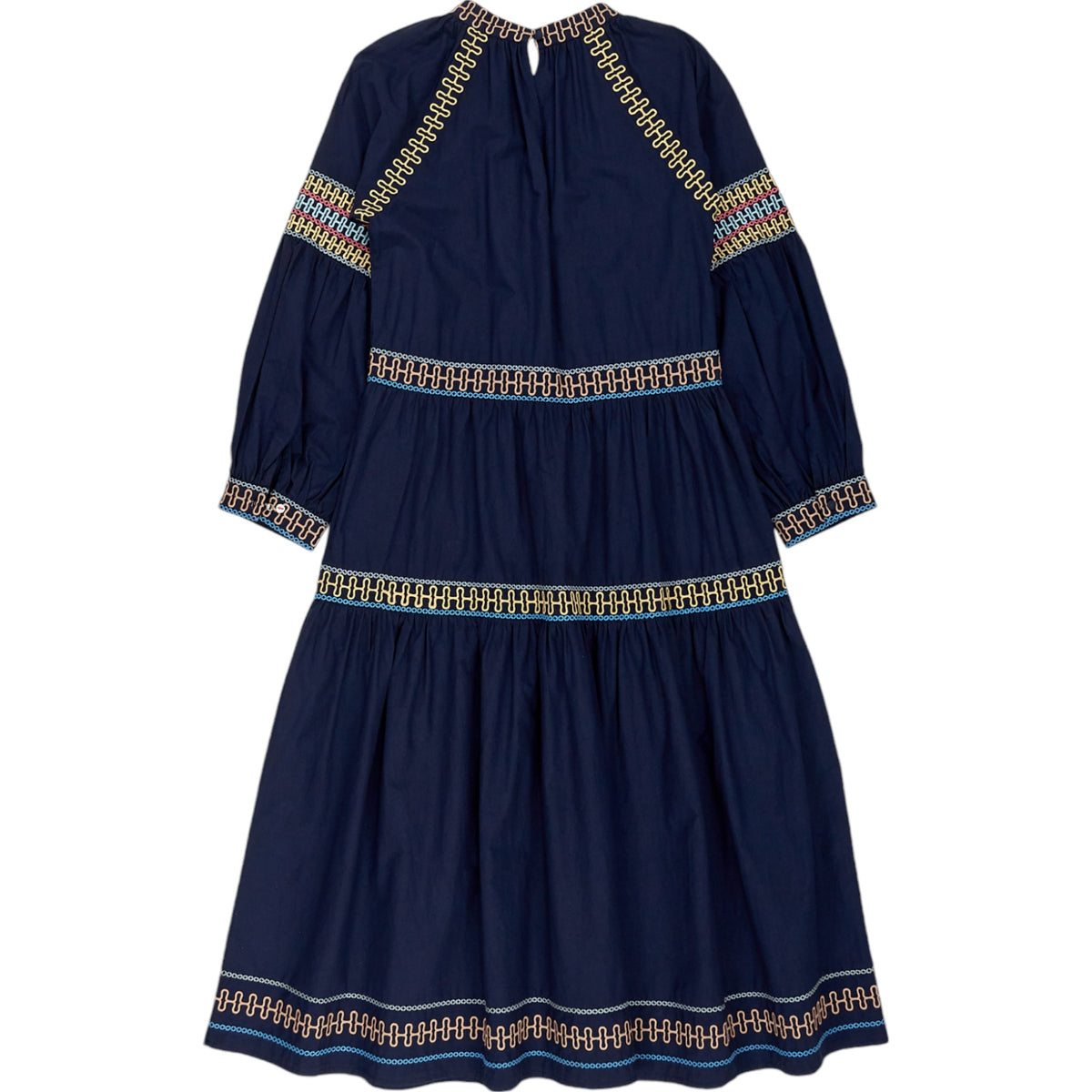 Wyse Navy/Multi Embroidered Dress