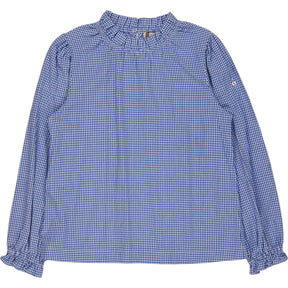 Wyse Blue/White Gingham Top