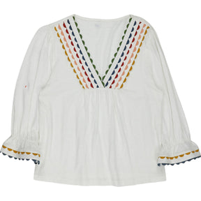 Wyse White Lizzie Jersey Ric Rac Top