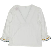 Wyse White Lizzie Jersey Ric Rac Top