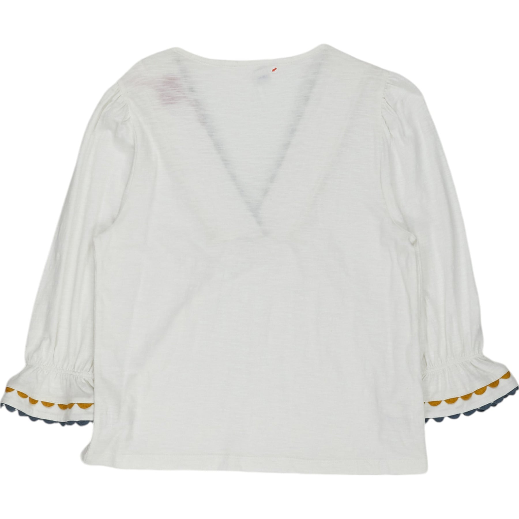 Wyse White Lizzie Jersey Ric Rac Top