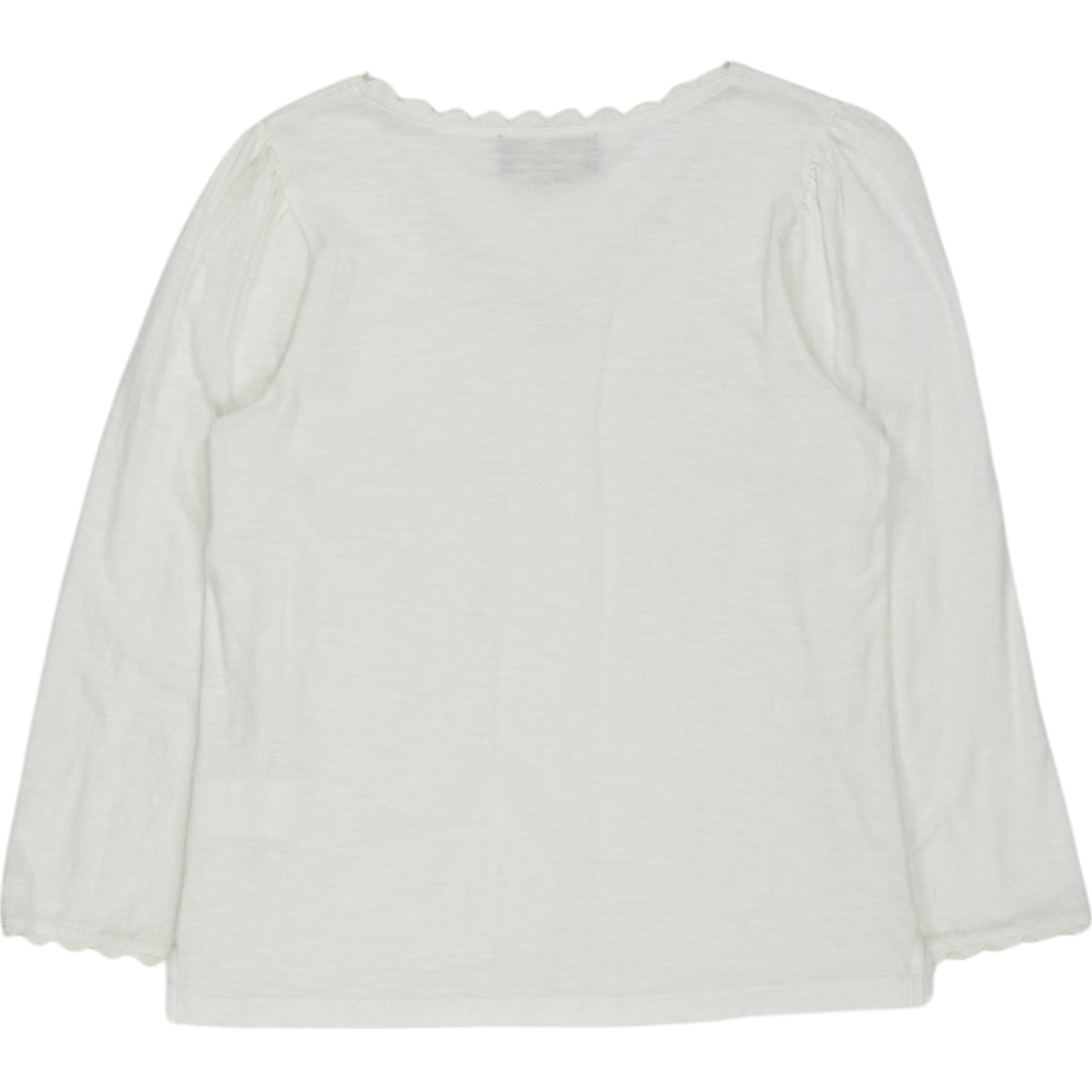 Wyse White Slub Ric Rac Top