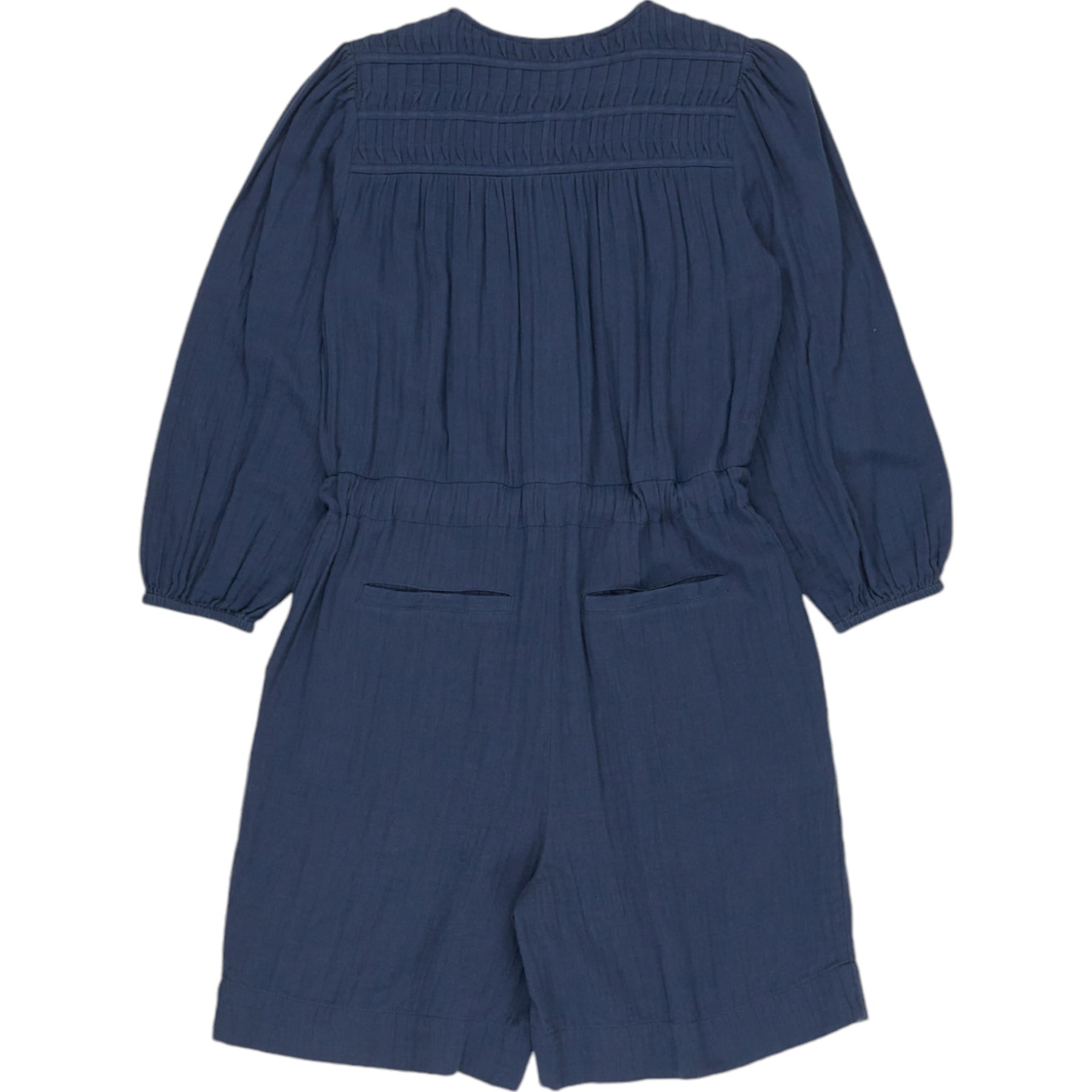 Wyse Navy Crinkle Poppy Playsuit