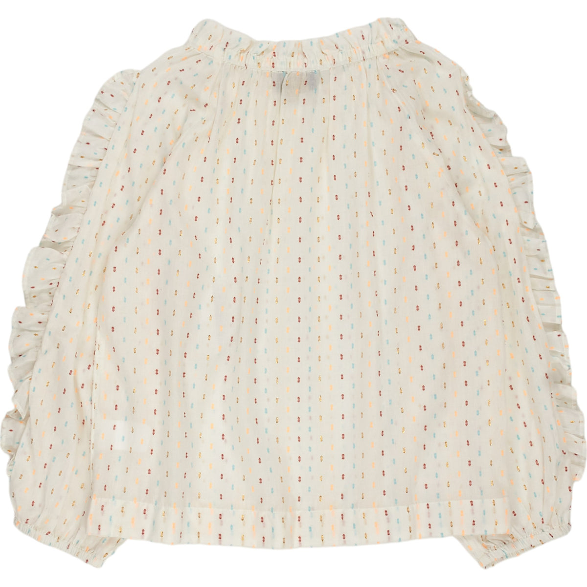 Wyse Ivory/Multi Calais Clip Dot Blouse