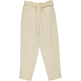 Wyse Cream Delphine Double Barrel Leg Trouser