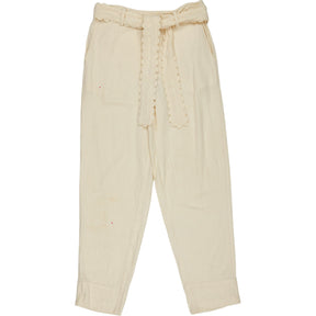 Wyse Cream Delphine Double Barrel Leg Trouser