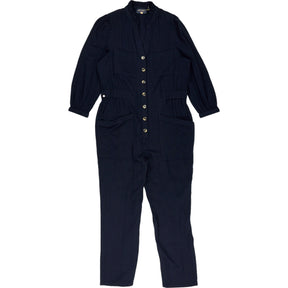 Wyse Navy Josie Button Through Jumpsuit