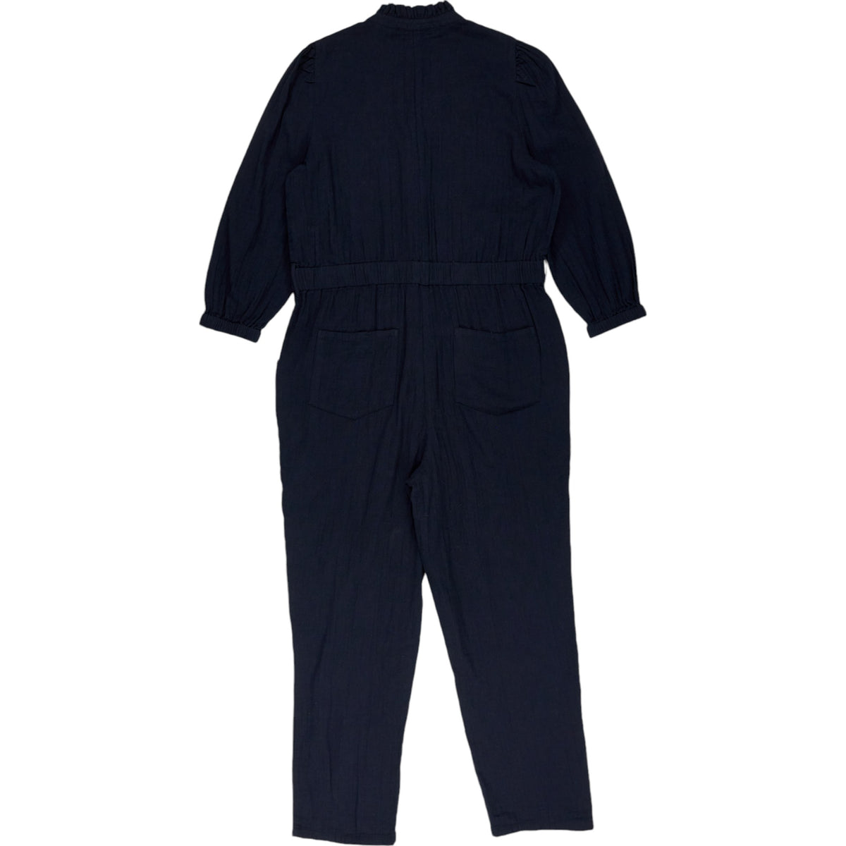 Wyse Navy Josie Button Through Jumpsuit