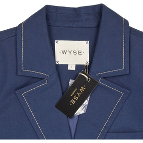 Wyse Blue Cara Top Stitch Blazer