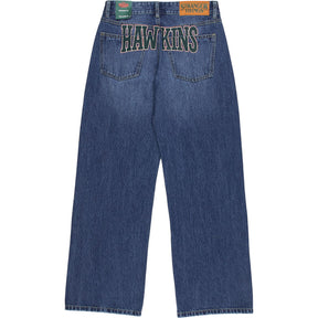 Pull & Bear Blue Stranger Things Straight Jeans