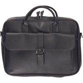 Black Leather Laptop Briefcase