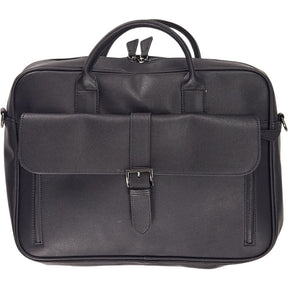 Black Leather Laptop Briefcase