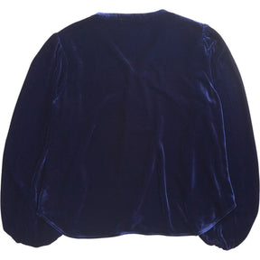 NRBY Blue Velvet Blouse