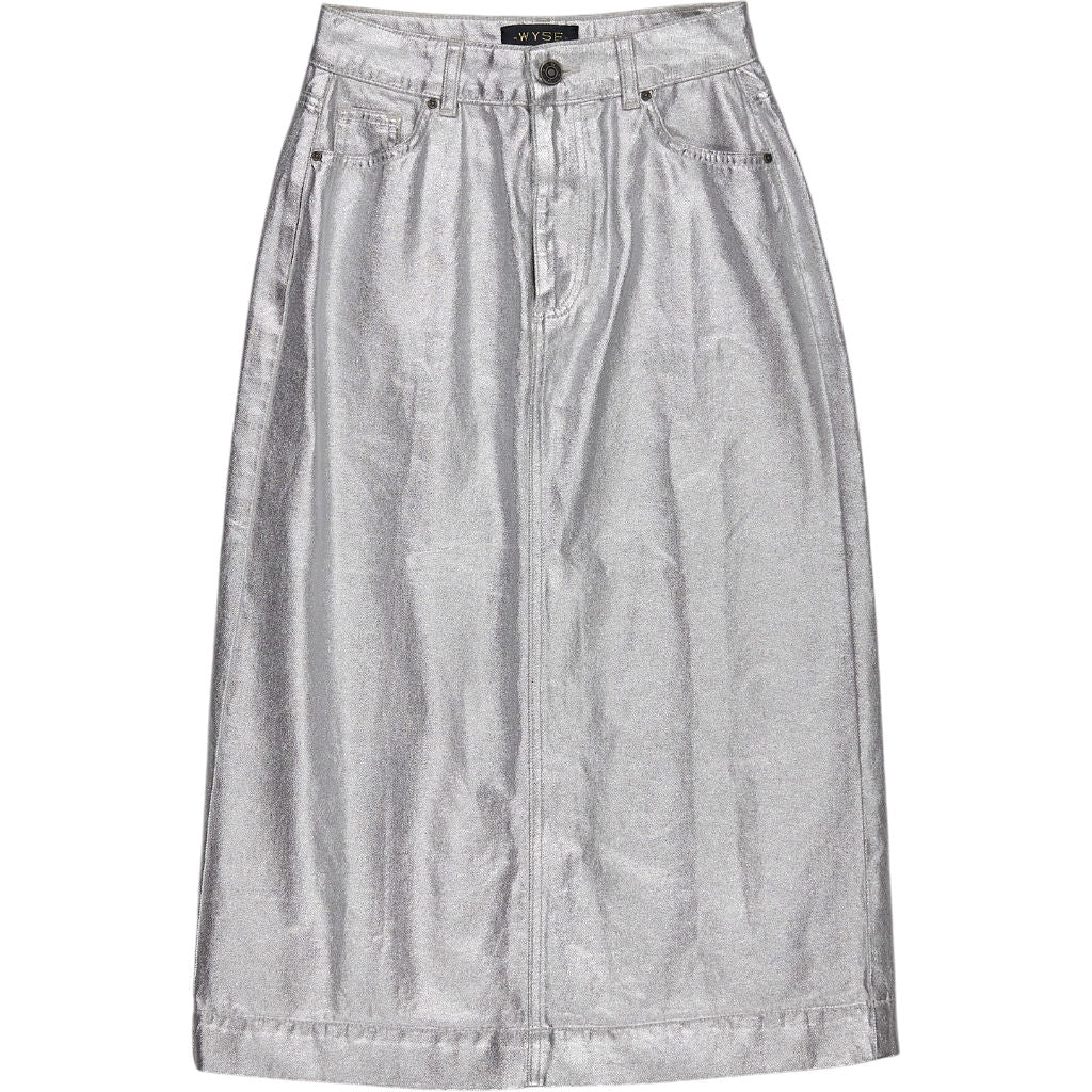 Wyse Silver Eden Midi Skirt