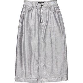 Wyse Silver Eden Midi Skirt