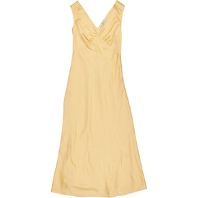 OMNES Yellow V-Neck Midi Dress