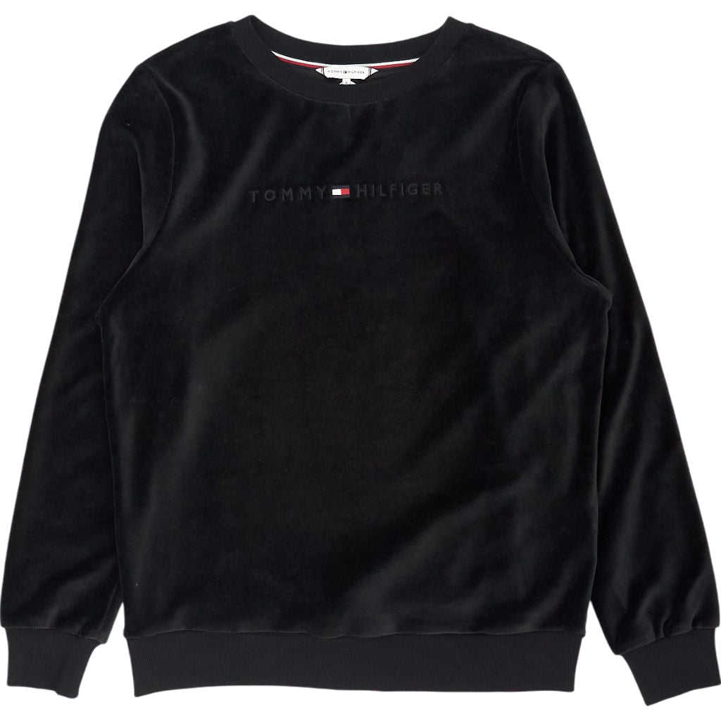 Tommy Hilfiger Black Velour Sweatshirt