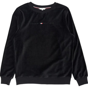 Tommy Hilfiger Black Velour Sweatshirt