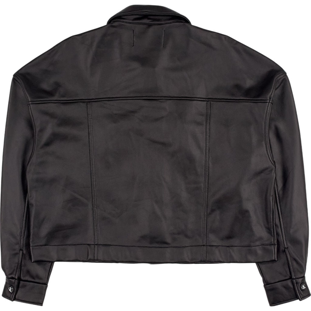 Calvin Klein Jeans Black Faux Leather Jacket