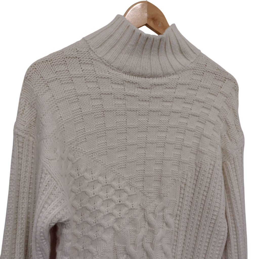 M&S Cream Cable Knit Jumper