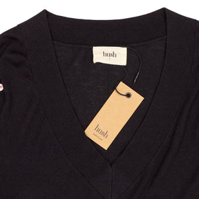 Hush Black Bonnie Relaxed V Jumper