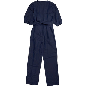 Hush Navy Puff Sleeve Jumpsuit