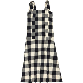 Omnes Black Check Dress