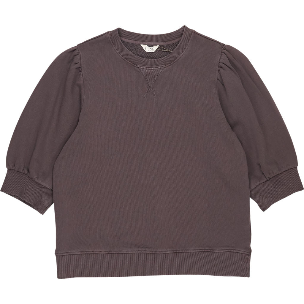 Hush Raisin Brown Puff Sleeve Sweatshirt