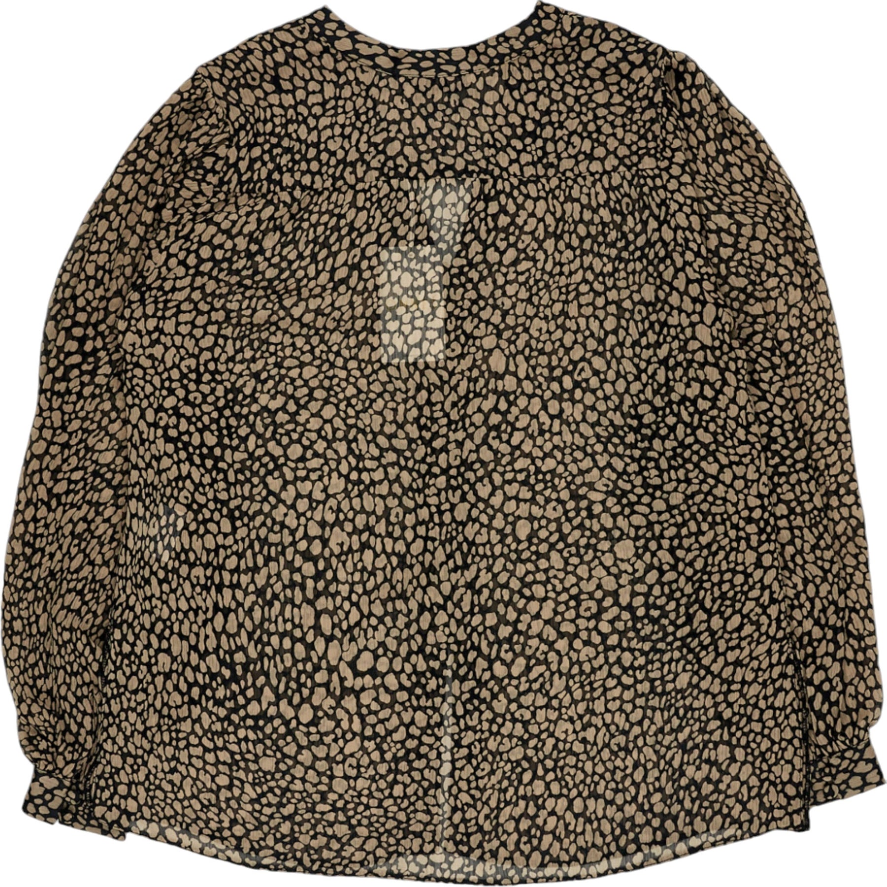 Omnes Animal Print V-Neck Floaty Blouse